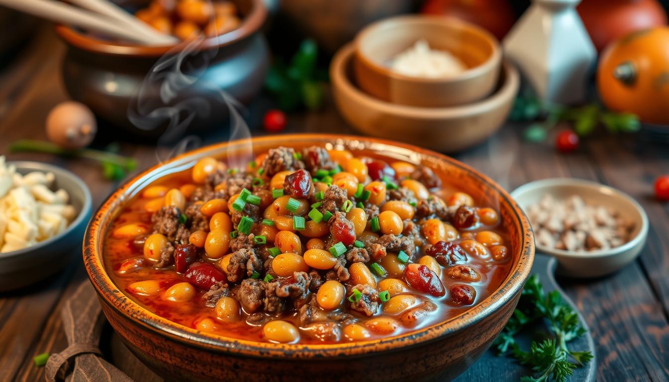 baked beans with ground beef recipe